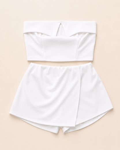 Cloud Nine Skort Set – White