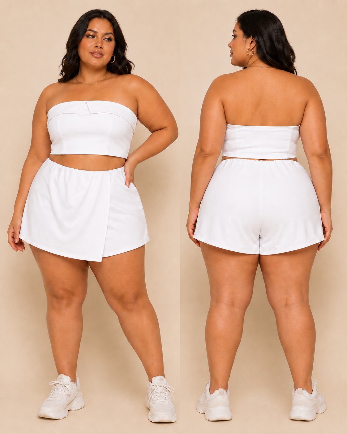 Cloud Nine Skort Set – White