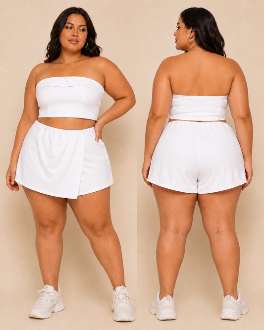 Cloud Nine Skort Set – White