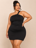 Midnight Muse One-Shoulder Mini Dress