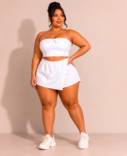 Cloud Nine Skort Set – White