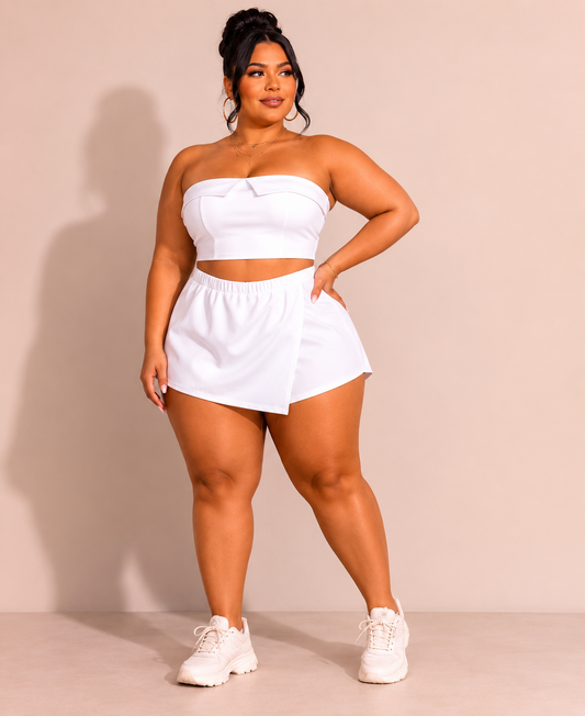 Cloud Nine Skort Set – White