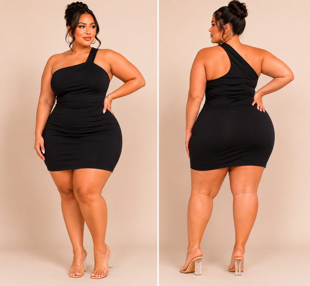 Midnight Muse One-Shoulder Mini Dress