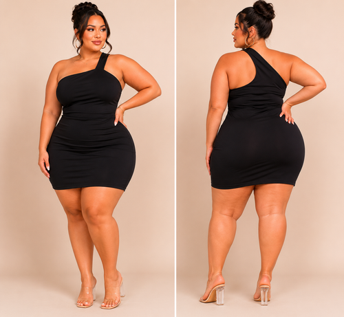 Midnight Muse One-Shoulder Mini Dress