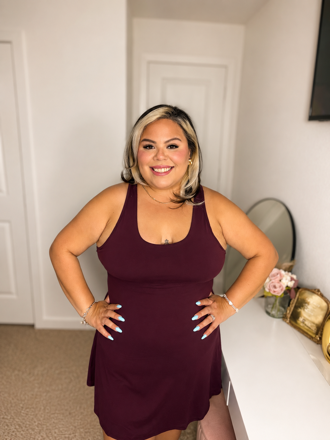 PLUS SIZE TENNIS ROMPER DRESS