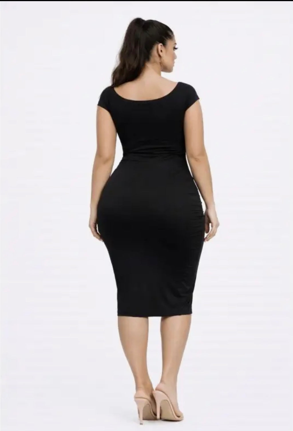 Midnight Elegance Ruched Dress