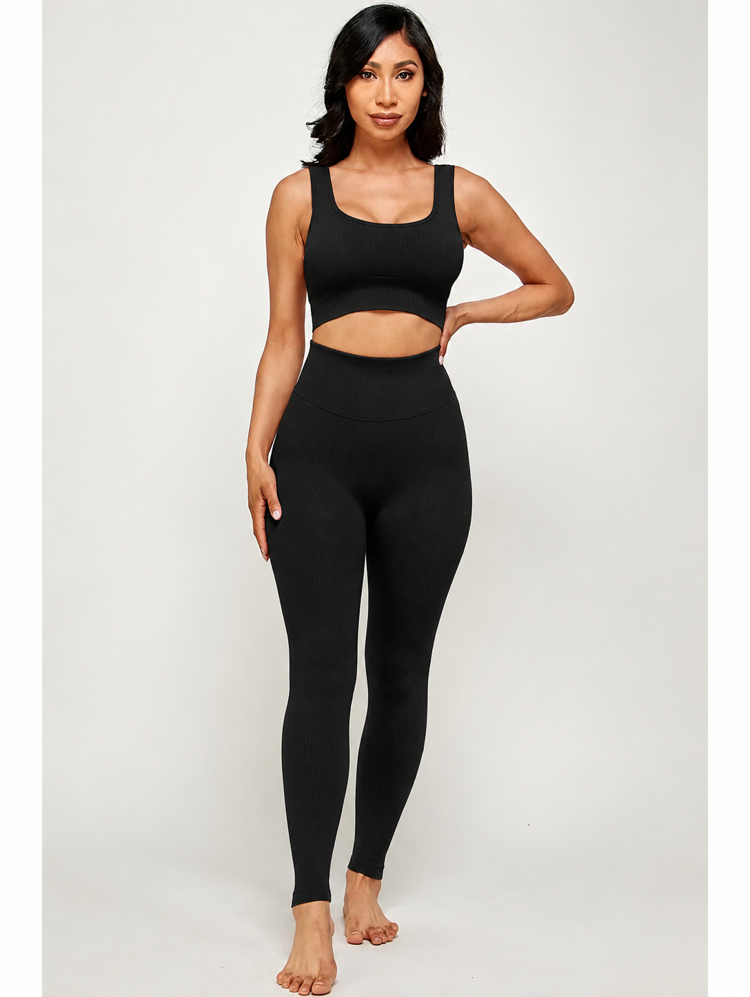 Two Piece Padded Bra and Yoga Leggings Set 2
