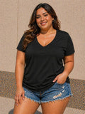 Plus size shirt top Short sleeve basic Crop top T-shirt tank