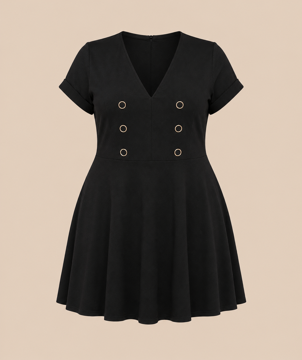 Classic Elegance Button Detail Dress